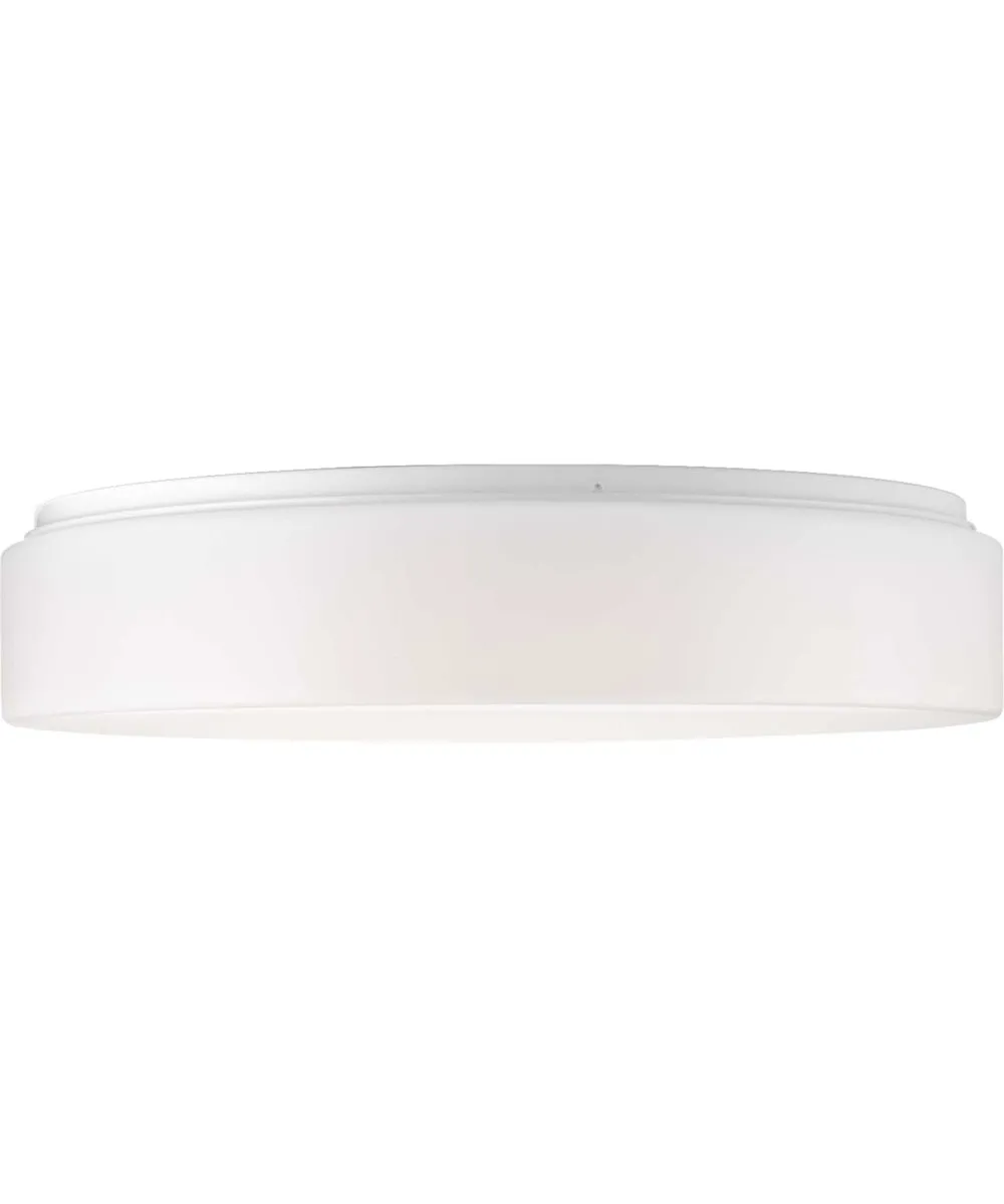 1-Light 17" LED Drum Flush Mount White