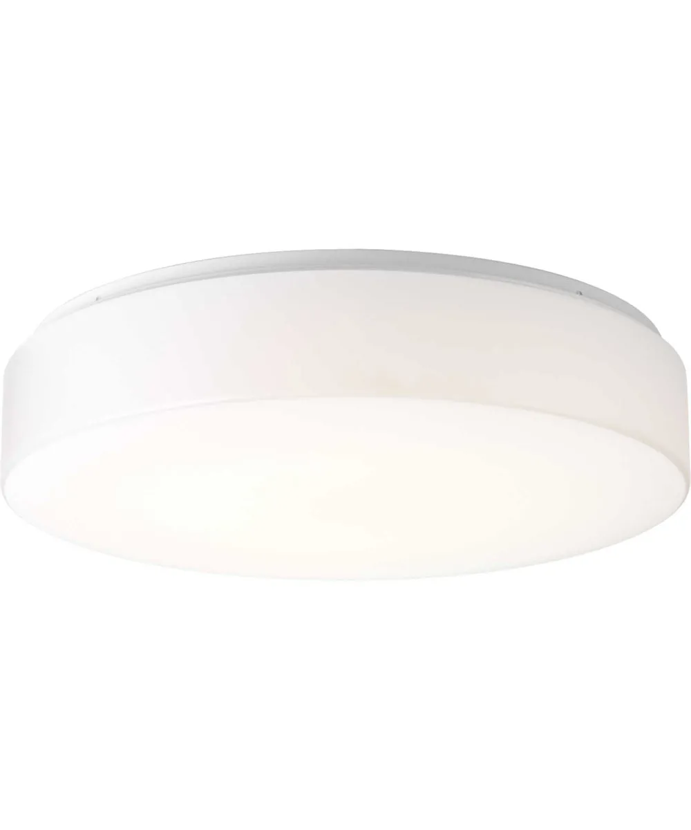 1-Light 17" LED Drum Flush Mount White