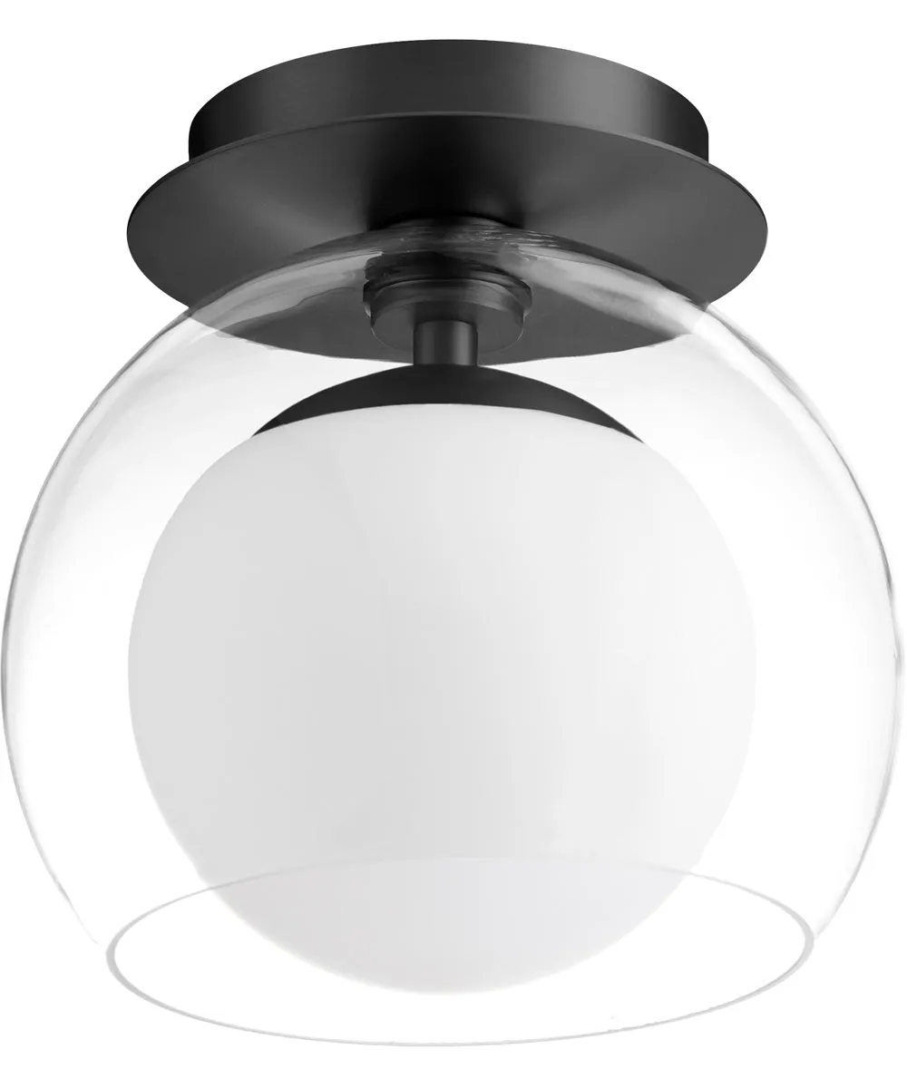 1-light Ceiling Flush Mount Matte Black