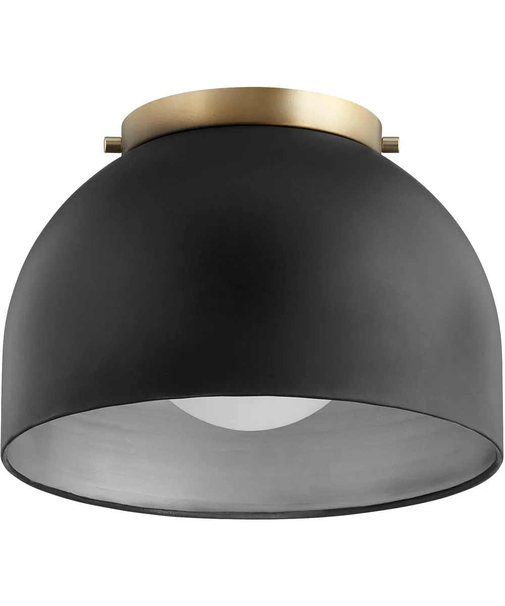 1-light Ceiling Flush Mount Noir