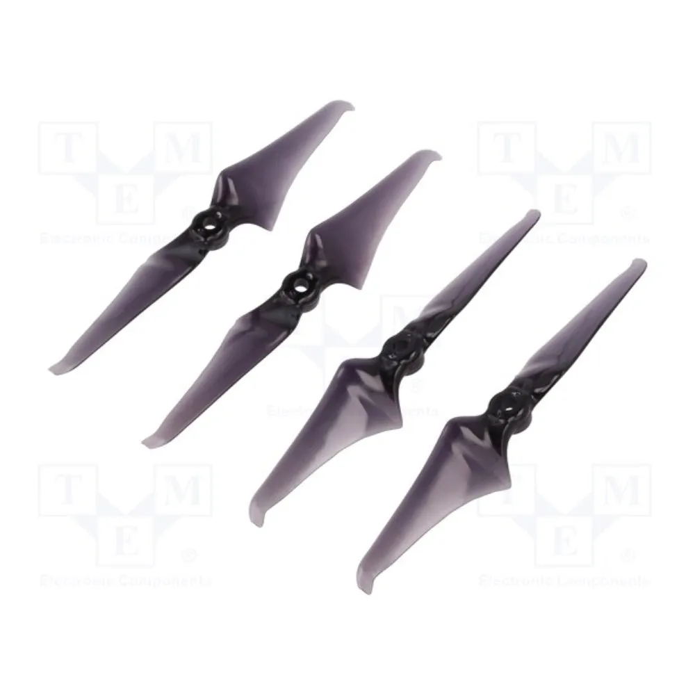 2 Pairs Emax Avan Long Range 6×3.8×2, 6 Inch 2 Blades 2CW   2CCW Transparent / Black