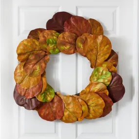 29” Fiddle Leaf Artificial Wreath