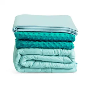 3 Piece 7lbs Heavy Weighted Blanket-Green