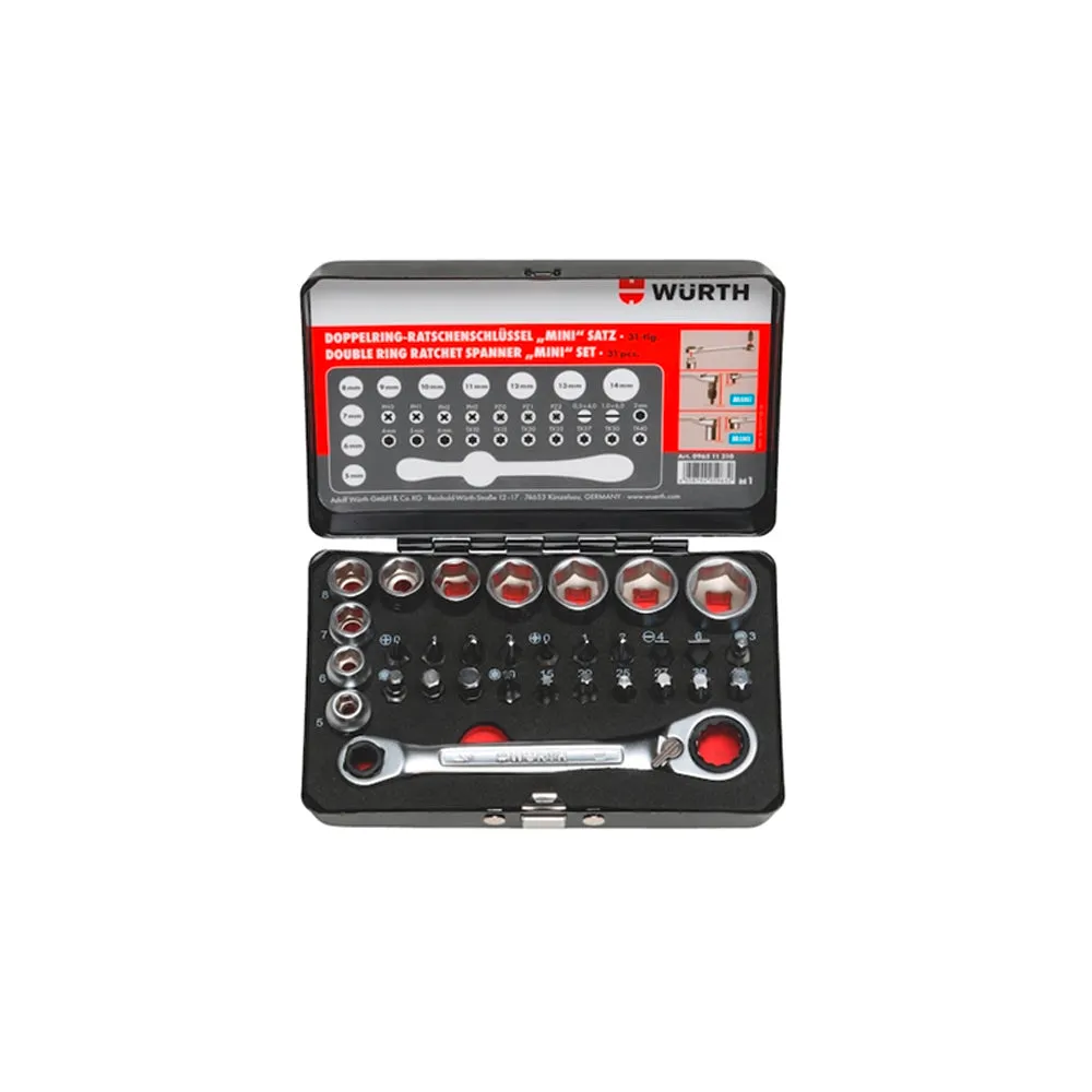 31-Piece Double End Ratchet Mini Wrench Set