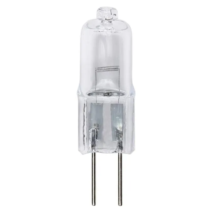 35 Watt T3 JC Halogen Xenon Low Voltage Clear G4 Base, 12 Volt, Card (2-Pack)