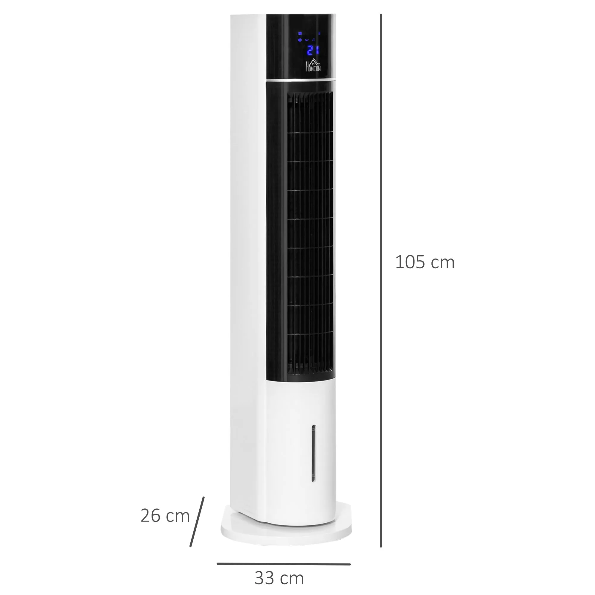 3L Oscillating Three Speed Air Cooler With Timer & Remote Control White & Black