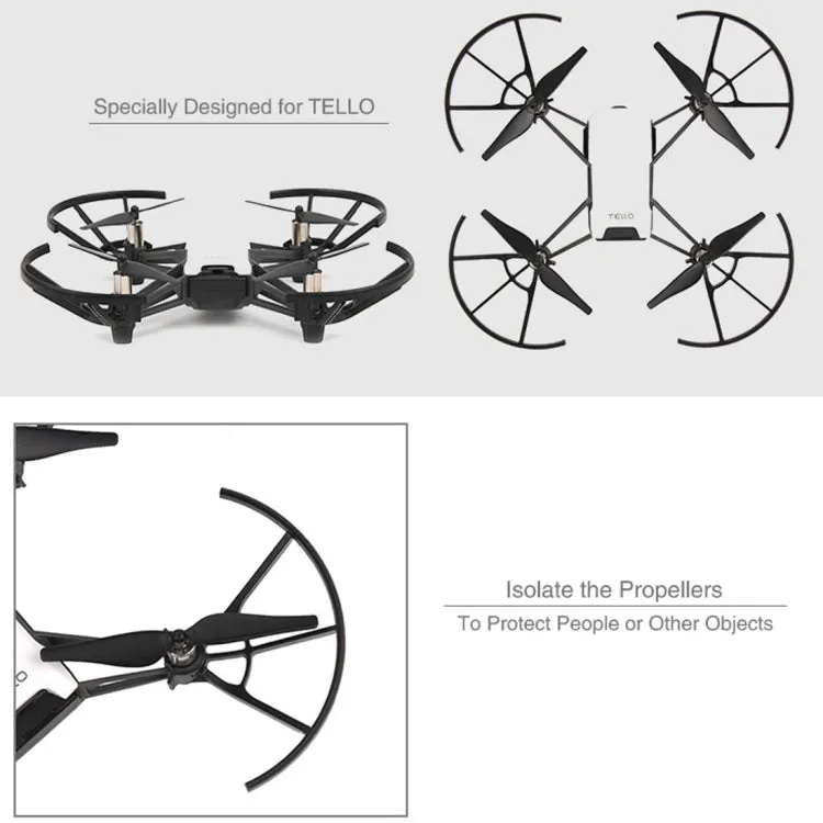 4 PCS Propeller Protective Covers for DJI TELLO Drone(Black)