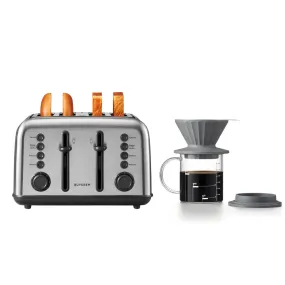 4-Slice Toaster with Coffee Dripper Set - Bundle Offer