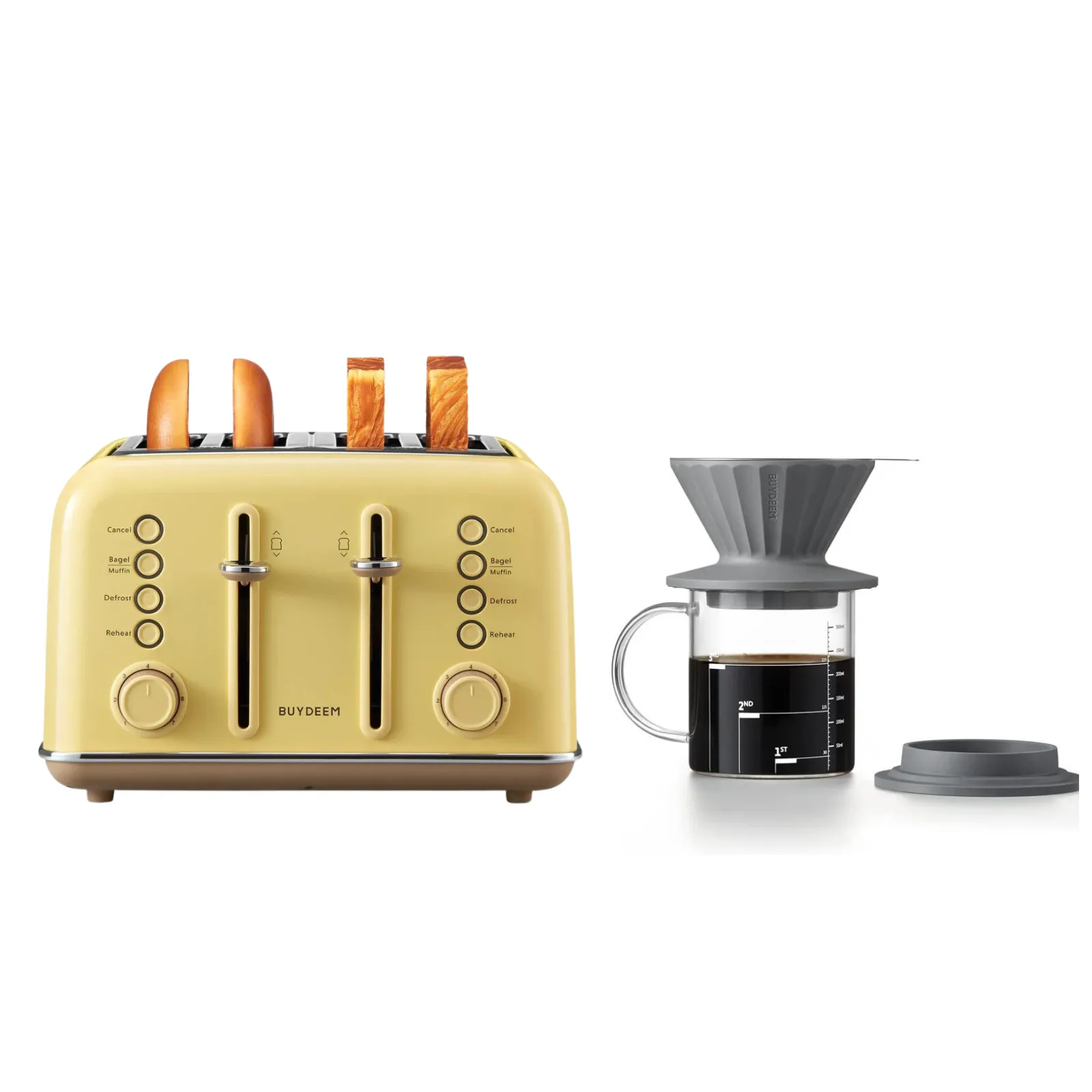 4-Slice Toaster with Coffee Dripper Set - Bundle Offer