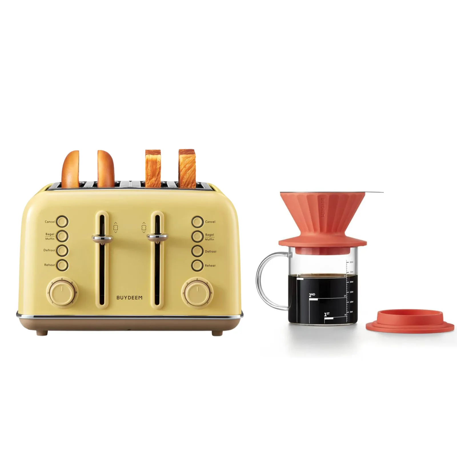 4-Slice Toaster with Coffee Dripper Set - Bundle Offer