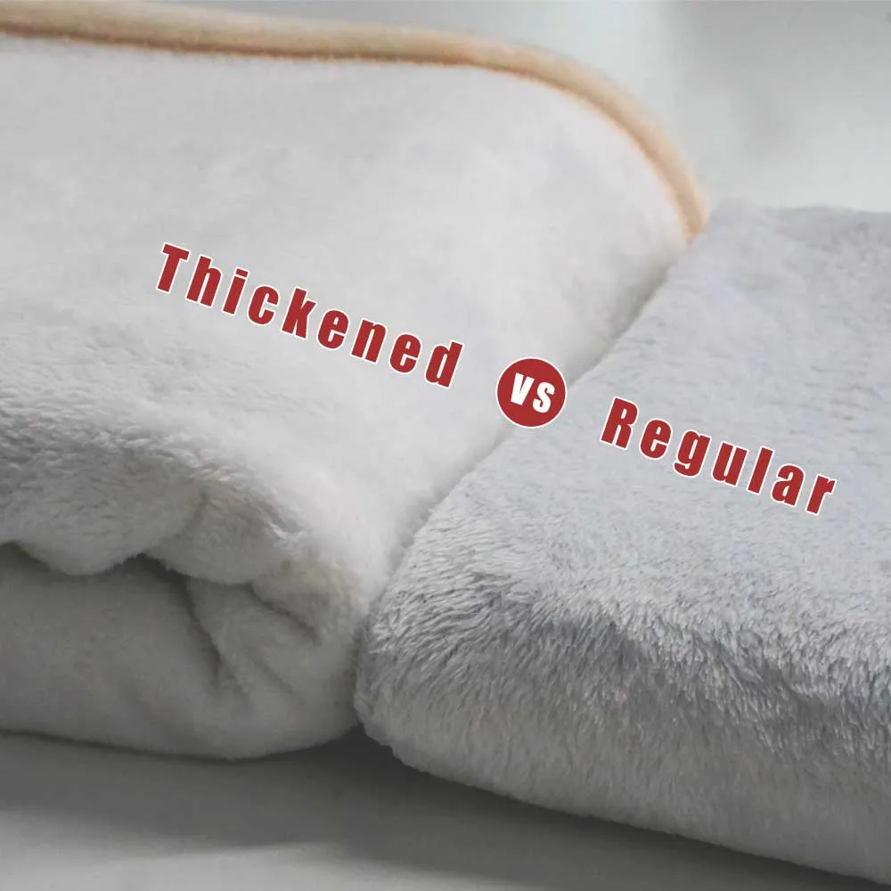 4FunGift® Custom Fleece 3 Photos&Text Blanket