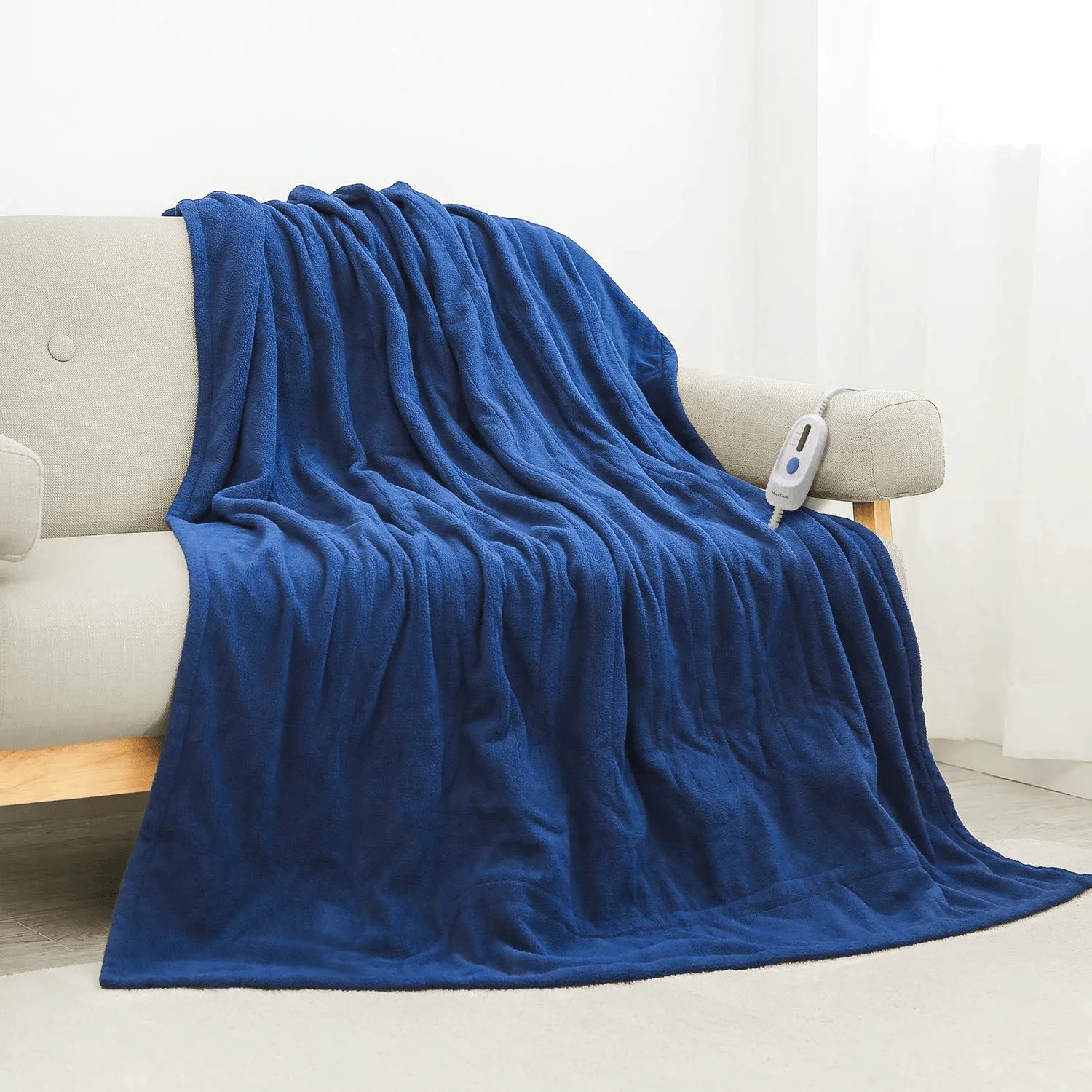 50" x 60" cozy soft fleece Electric blanket, Blue