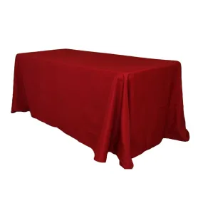 90"x132" Rectangular Oblong Polyester Tablecloth - Apple Red