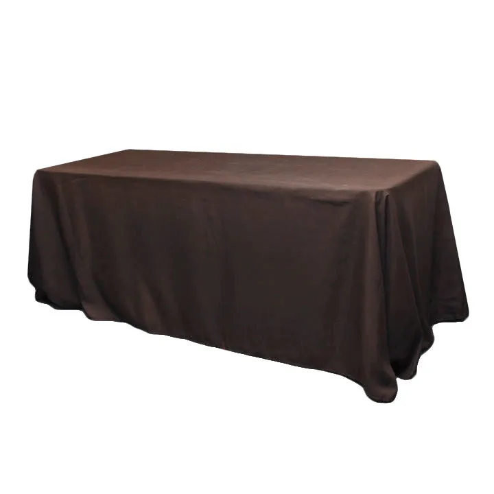 90"x132" Rectangular Oblong Polyester Tablecloth - Chocolate Brown