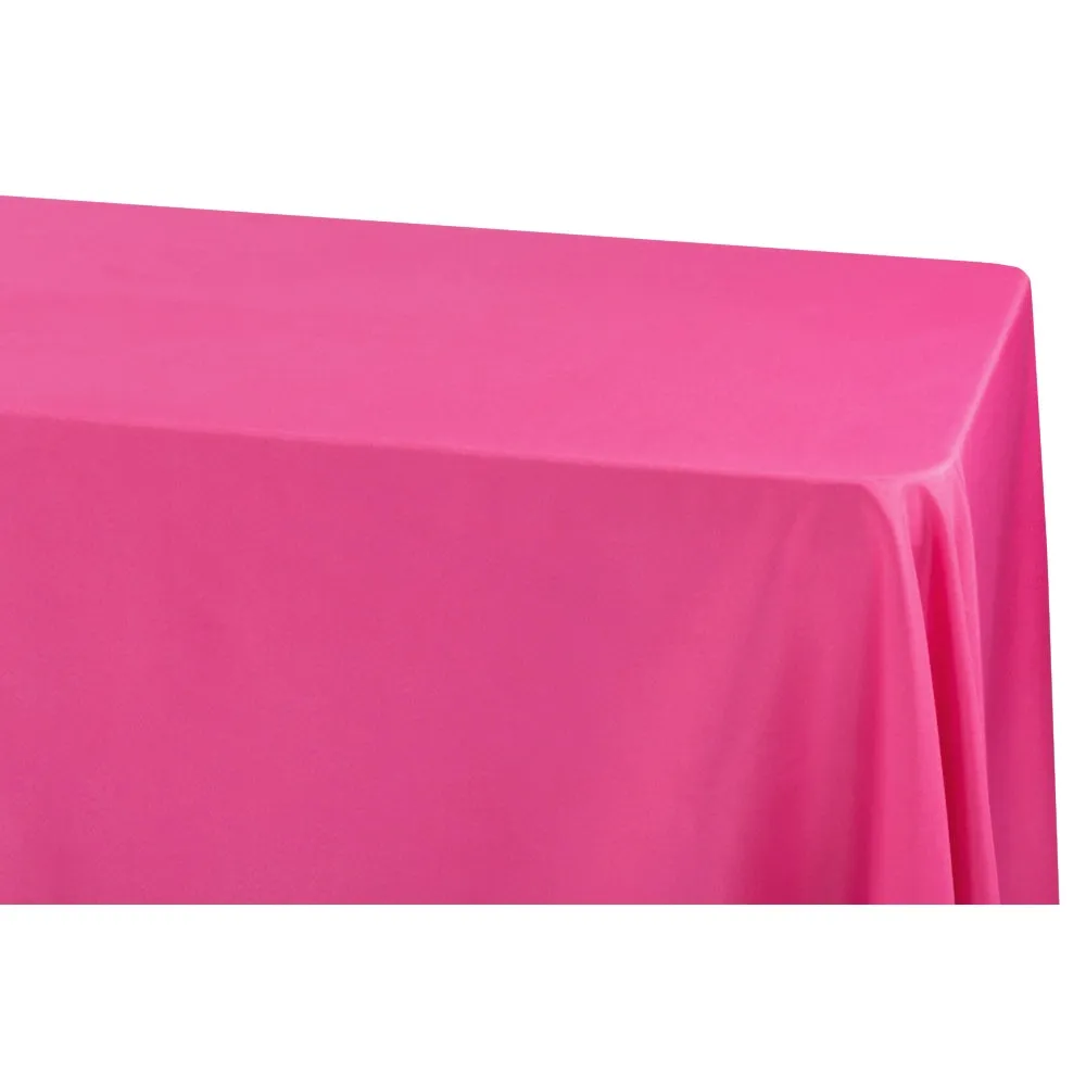 90"x132" Rectangular Oblong Polyester Tablecloth - Fuchsia