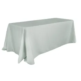 90"x132" Rectangular Oblong Polyester Tablecloth - Gray/Silver