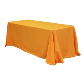 90"x132" Rectangular Oblong Polyester Tablecloth - Orange