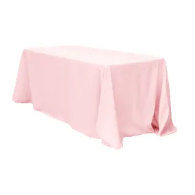 90"x132" Rectangular Oblong Polyester Tablecloth - Pastel Pink