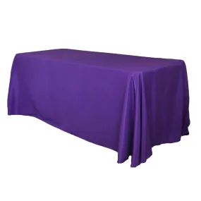 90"x132" Rectangular Oblong Polyester Tablecloth - Purple