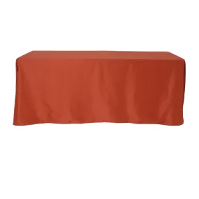 90"x132" Rectangular Oblong Polyester Tablecloth - Rust