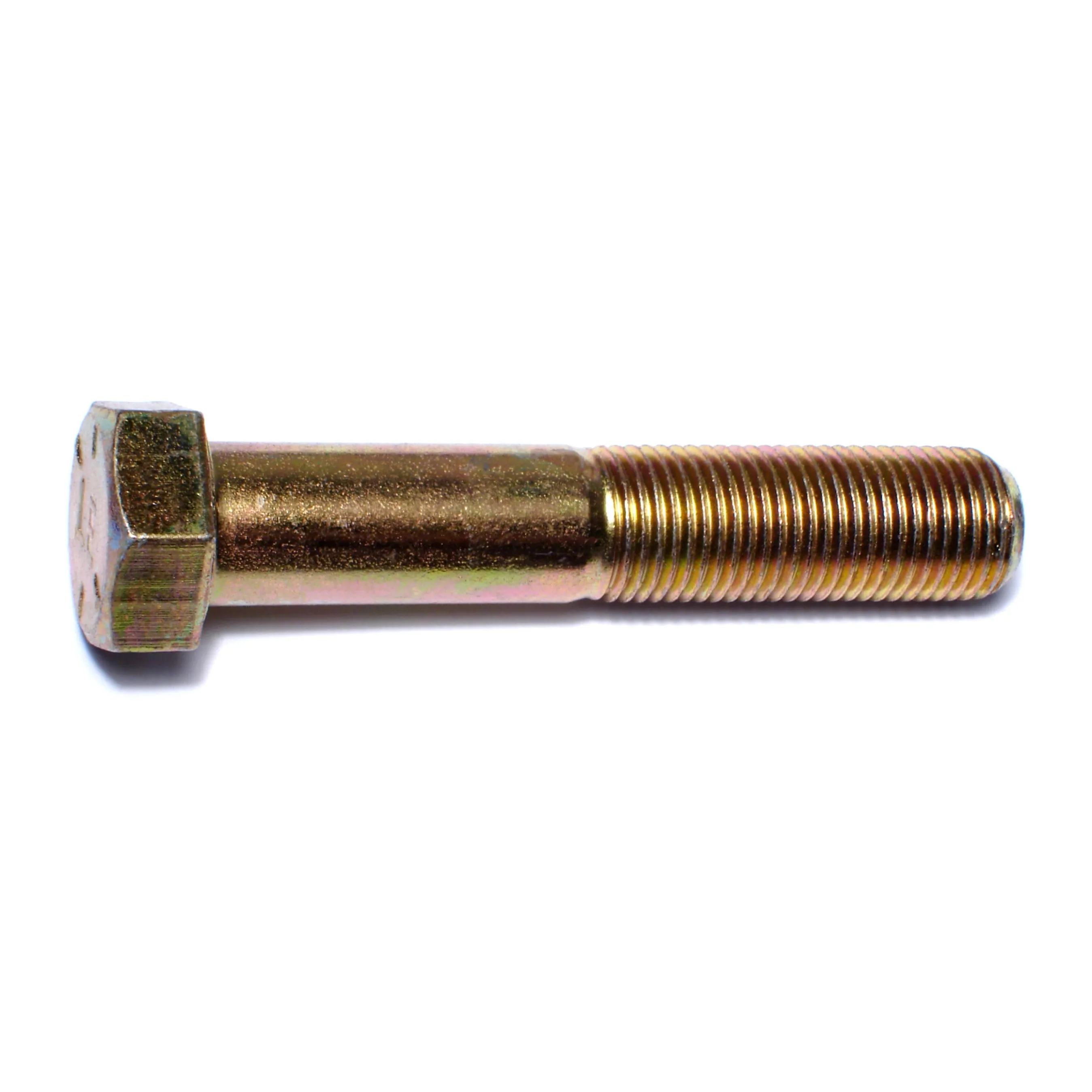 9/16"-18 x 3" Zinc Plated Grade 8 Steel Fine Thread Hex Cap Screws (6 pcs.)