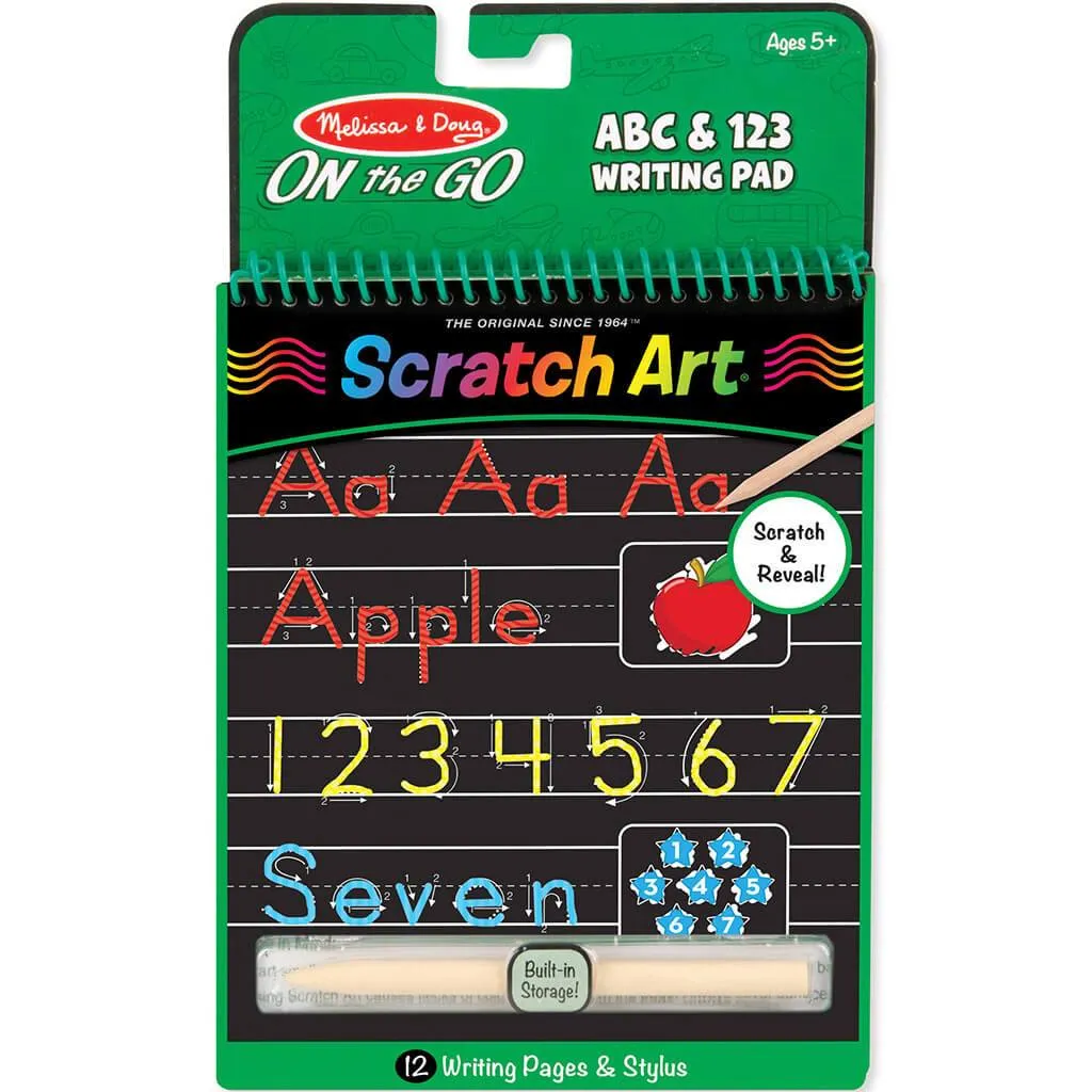 ABC & 123 Writing Pad Scratch Art