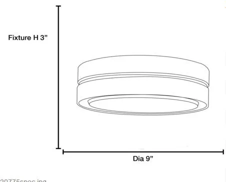 Access 20775 Solid 1-lt LED Dimmable Flush Mount - Small