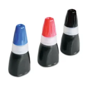 ACCUSTAMP REFILL INK, .35 OZ BOTTLE, BLUE.  (10 per pack)