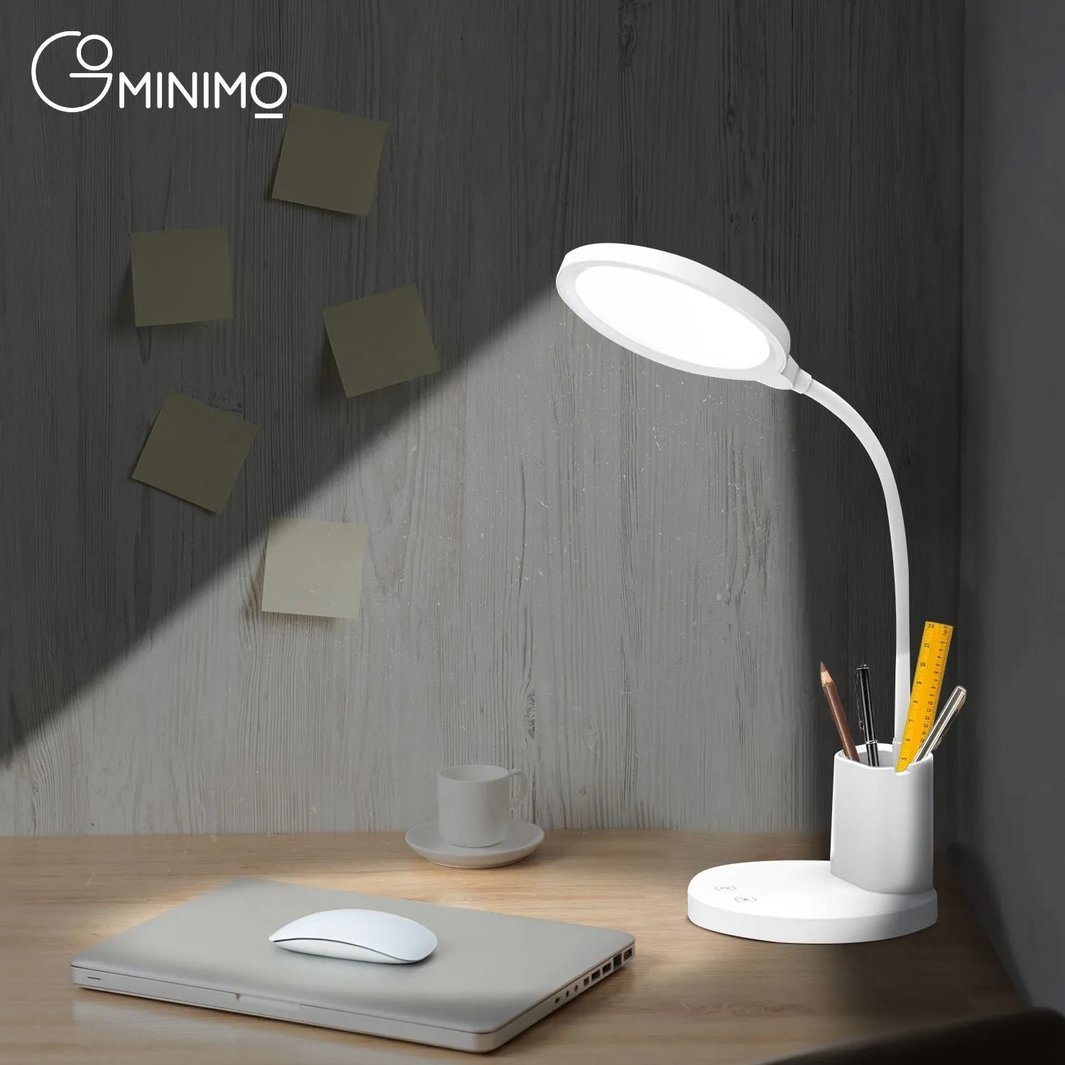 Adjustable LED Desk Lamp, Phone Holder, Eye Protection - Gominimo