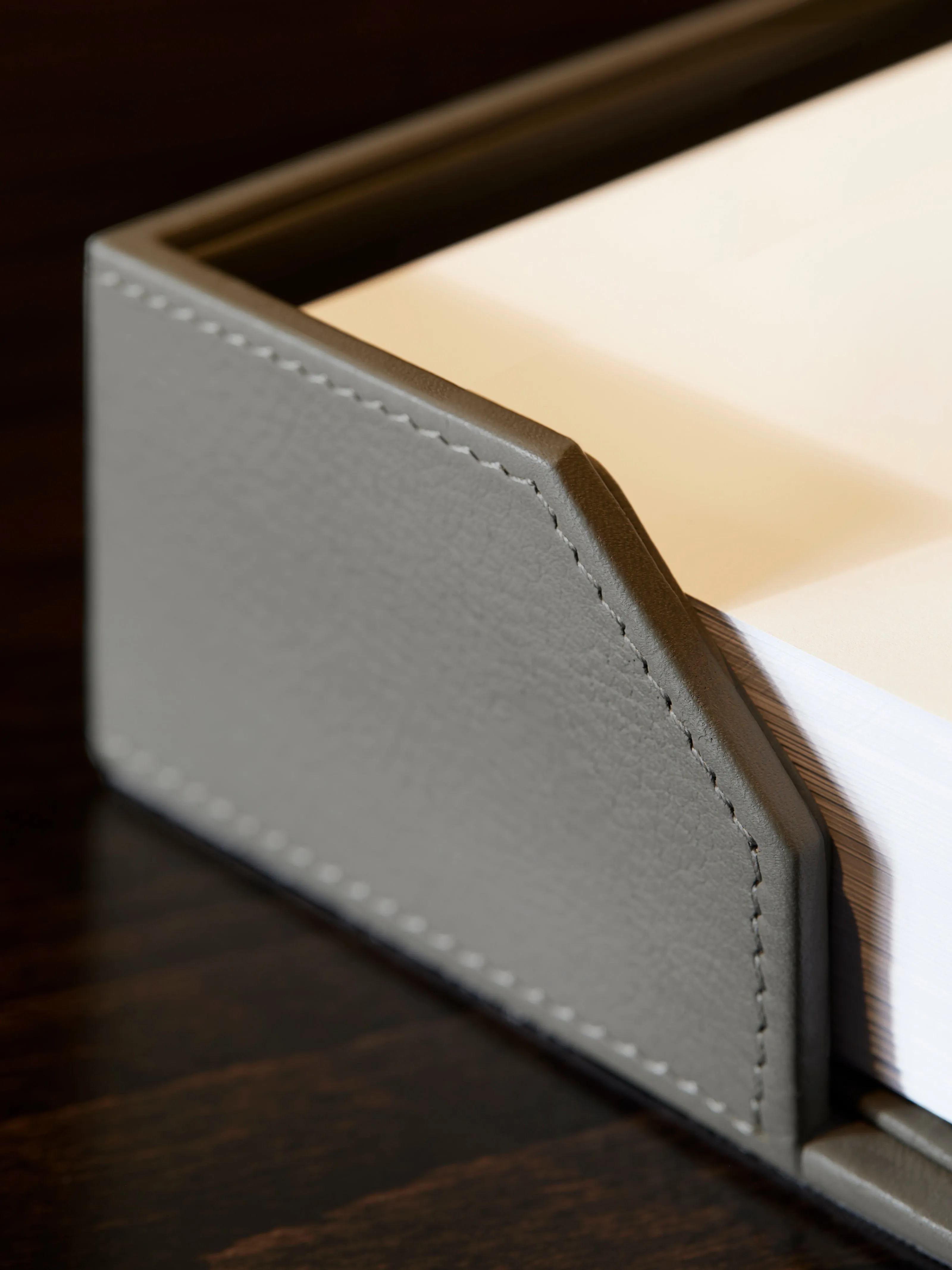 Adler Leather Memo Pad - Smoke