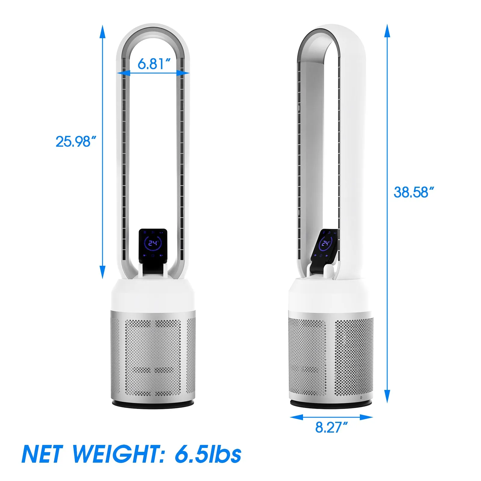 Advwin Electric Bladeless Fan with Touch Screen