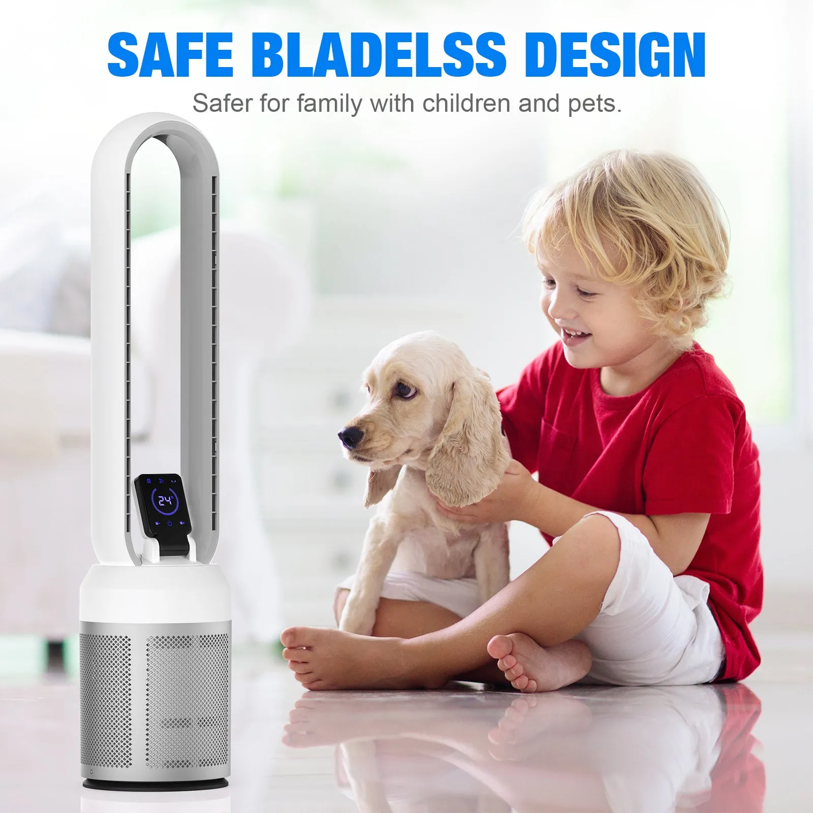 Advwin Electric Bladeless Fan with Touch Screen