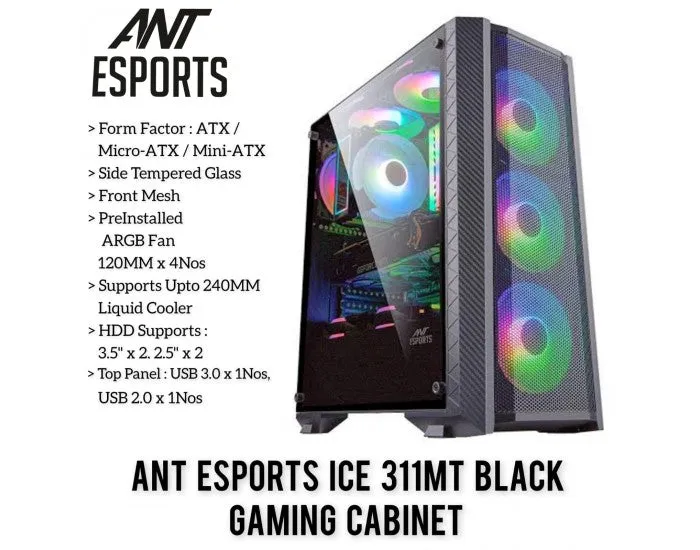 Ant Esports Gaming Cabinet ICE 311MT