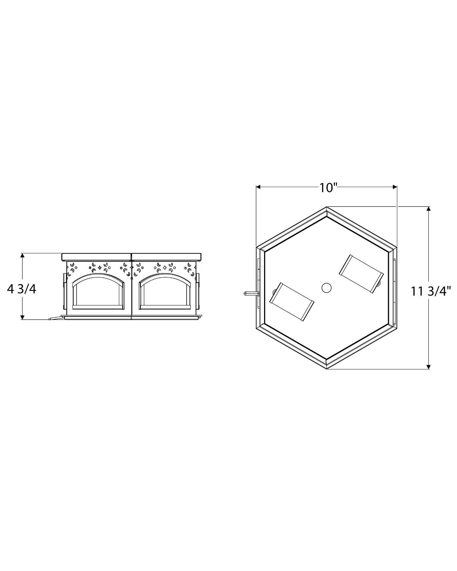 Arched Window Exterior Flush Mount Small