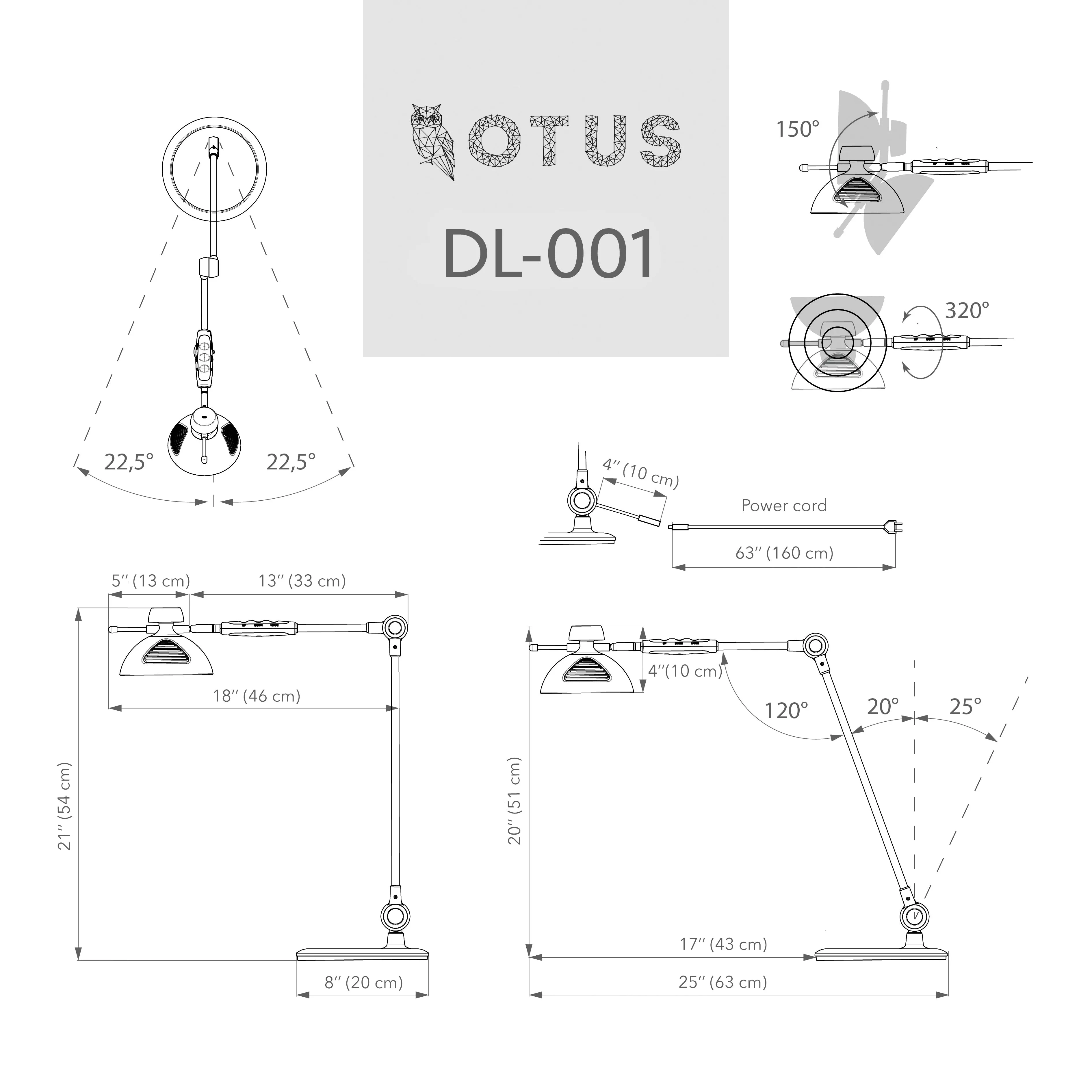 Architect LED Desk Lamp for Home Office with Gesture Control