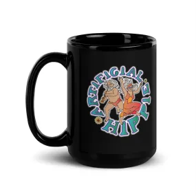 ARTIFICIALLY HIPPIE Black Glossy Mug