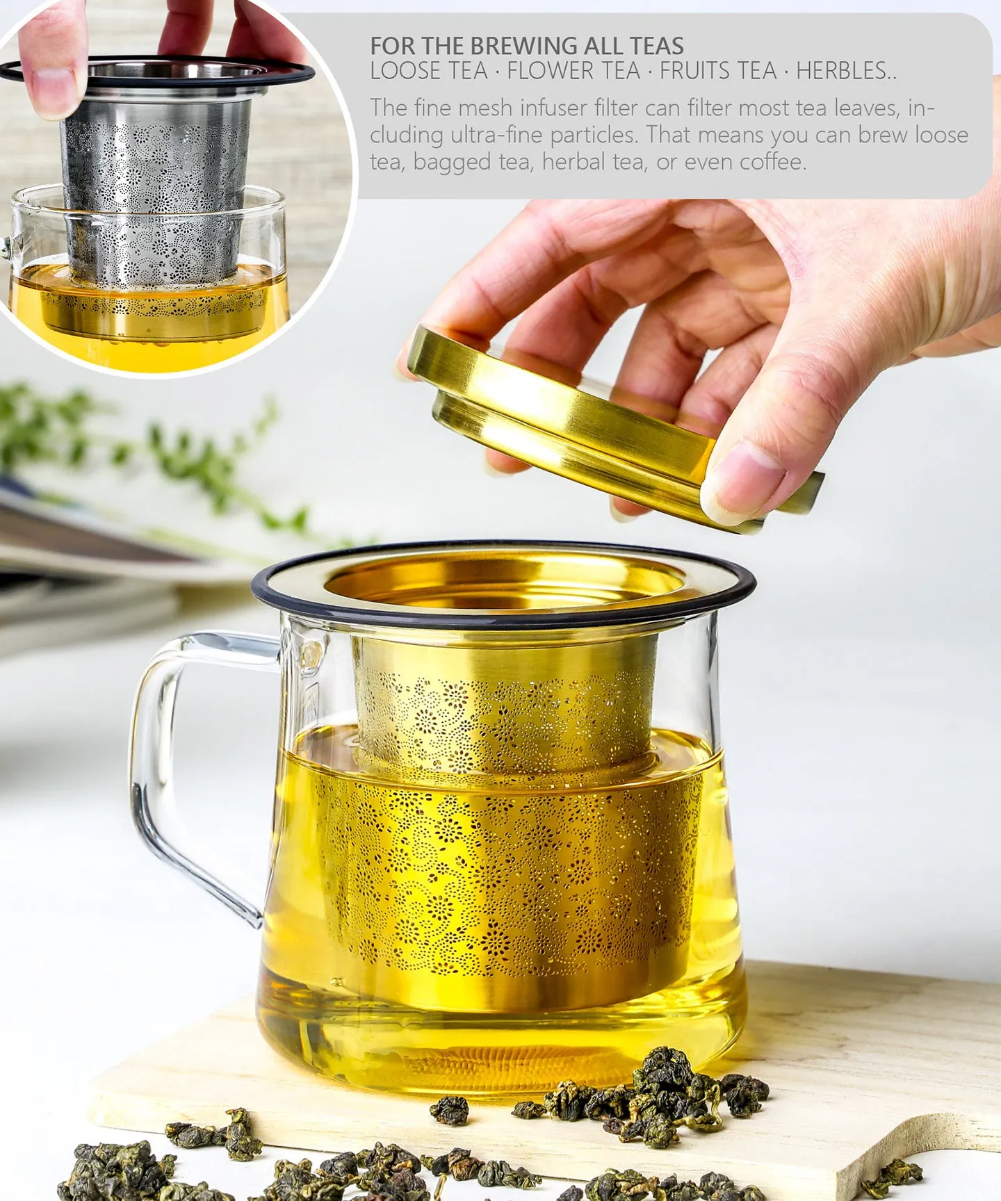 Aurora Tea Infuser Deeply Mug Set (420ml)