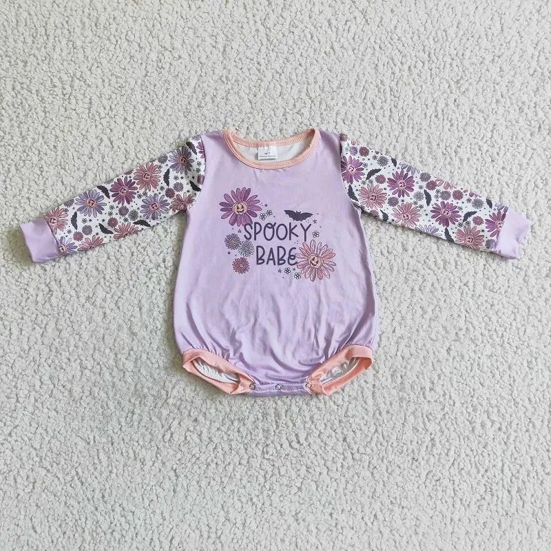 Baby Onesie Romper - Halloween Girls - Spooky Babe Floral