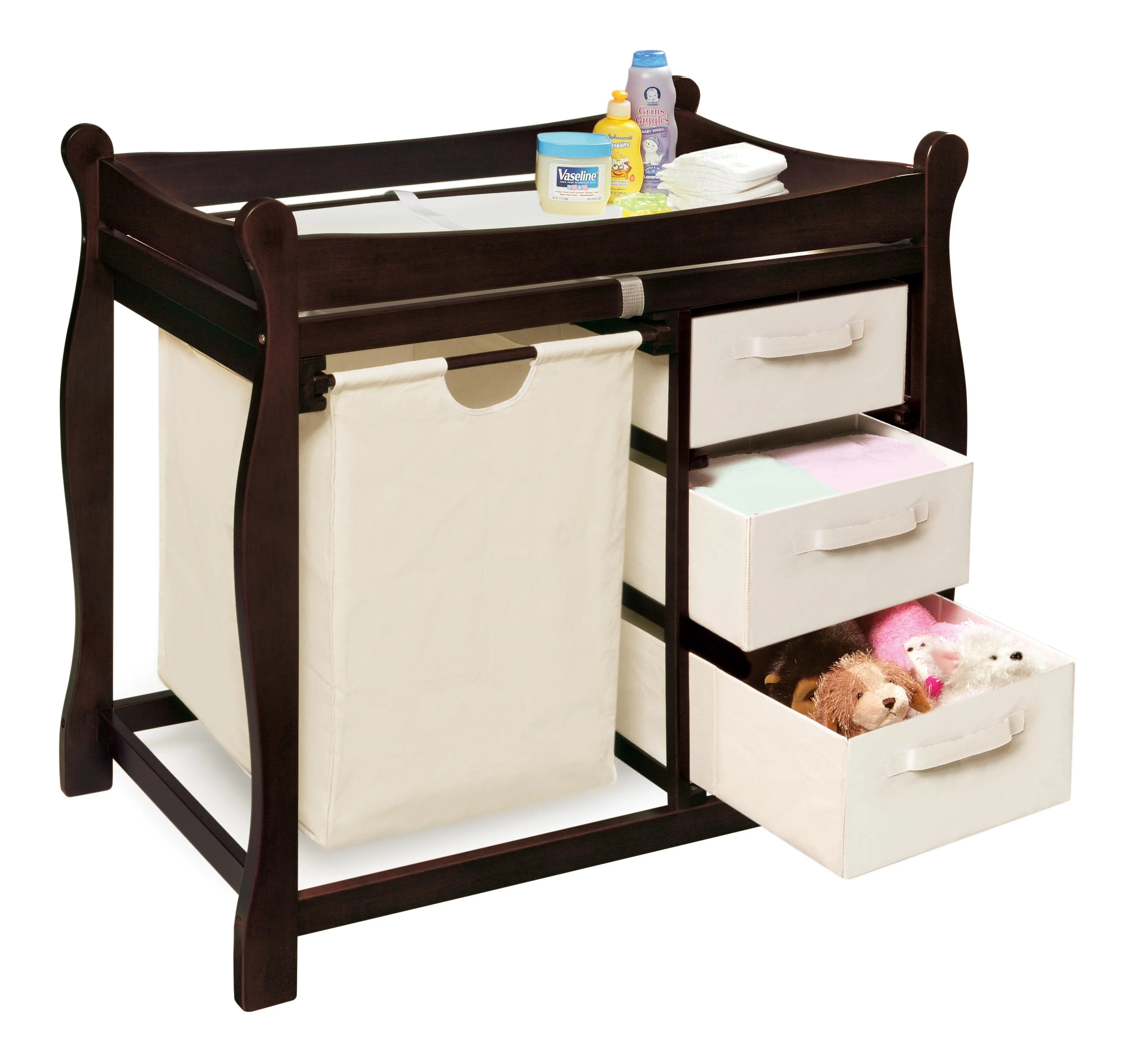 Badger Basket Sleigh Style Baby Changing Table