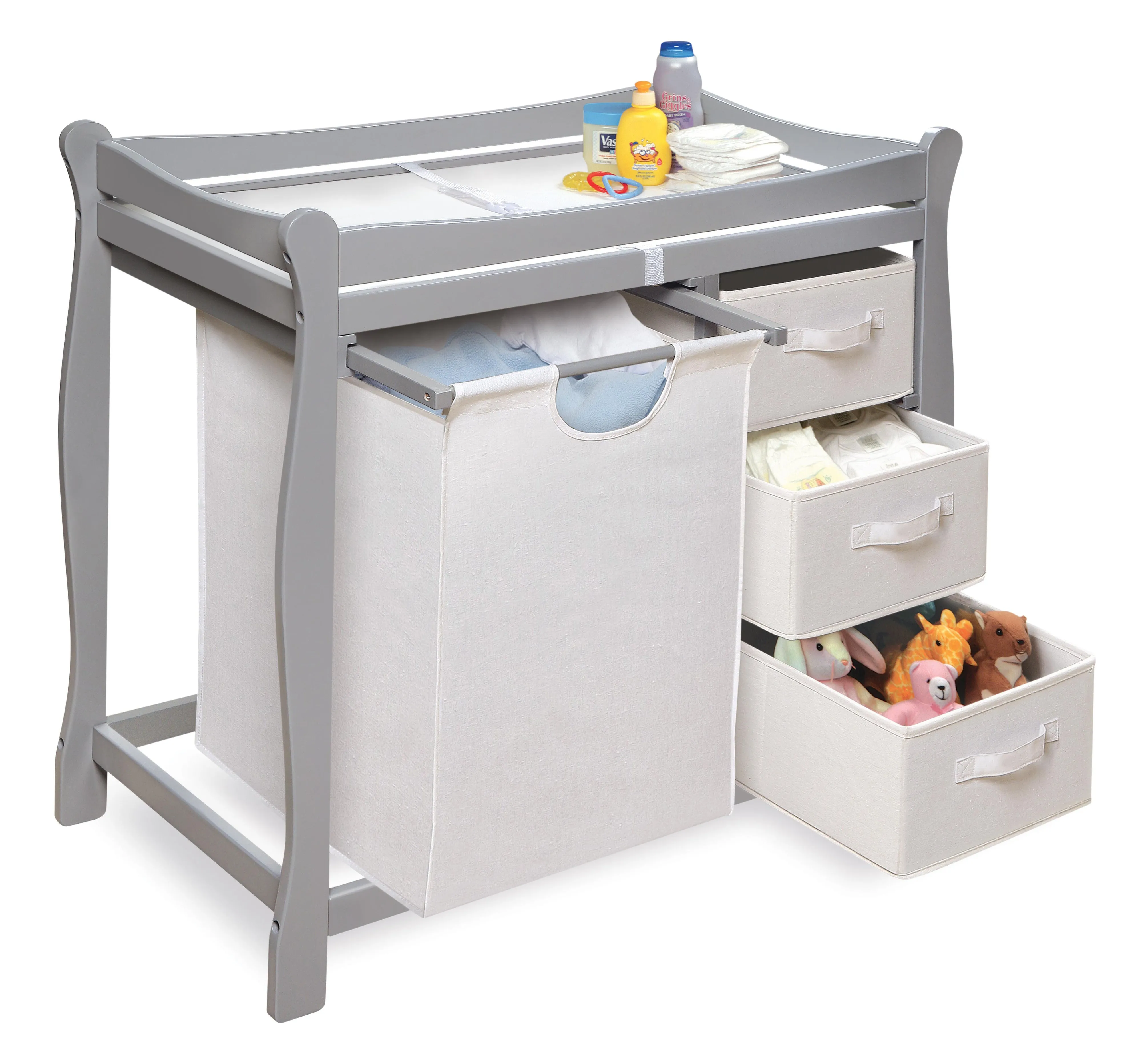 Badger Basket Sleigh Style Baby Changing Table