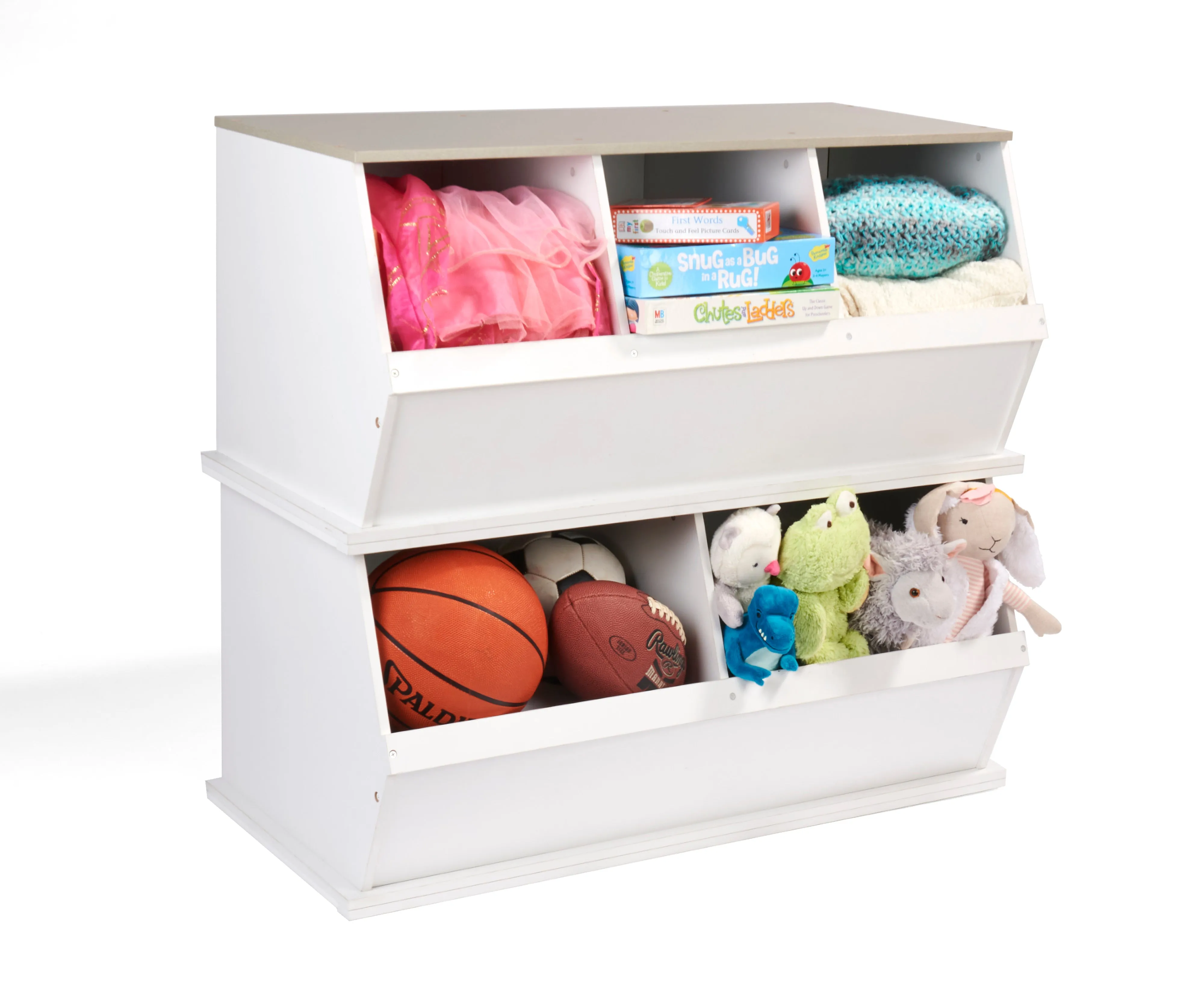 Badger Basket Three Bin Stackable Storage Cubby