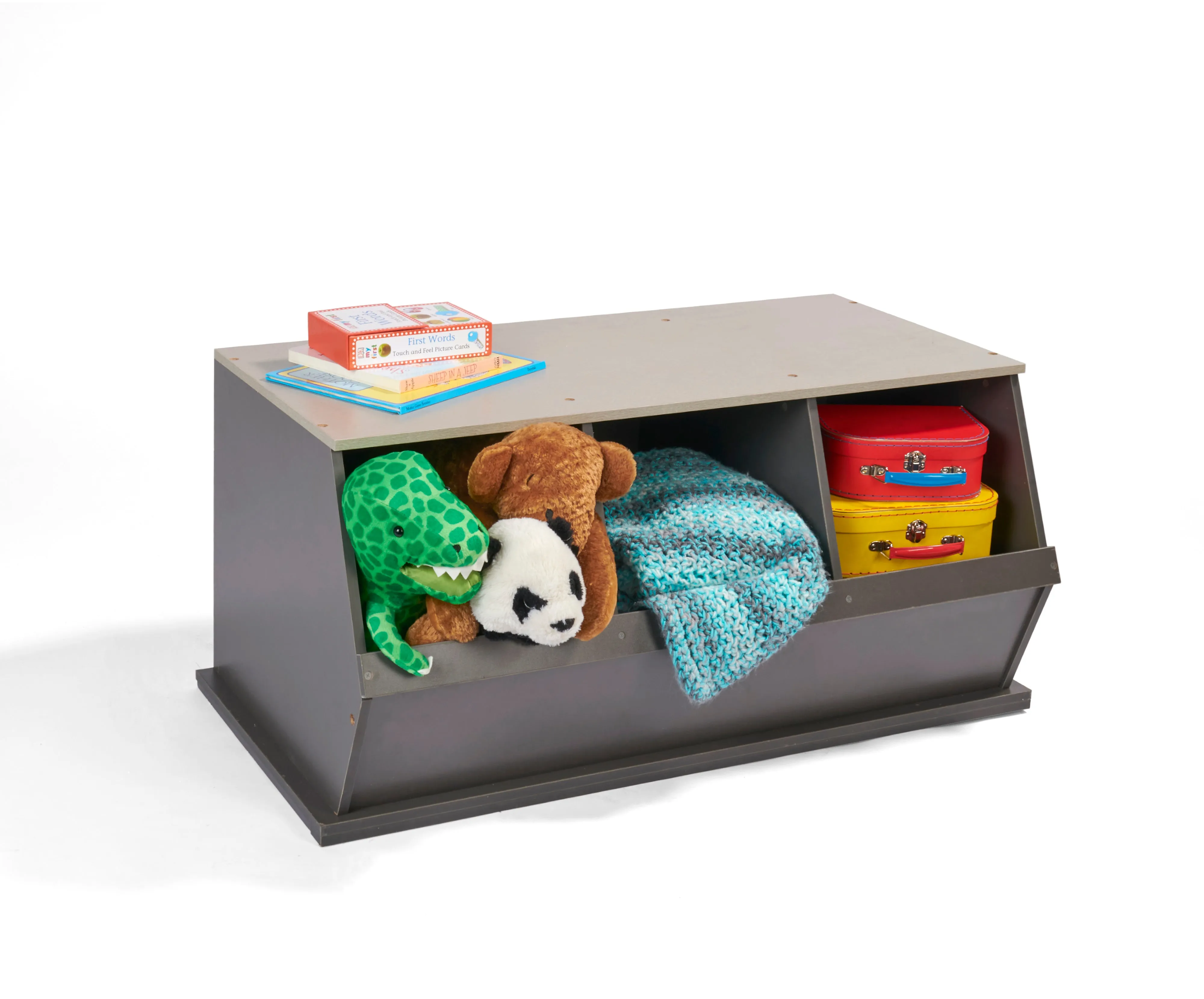 Badger Basket Three Bin Stackable Storage Cubby