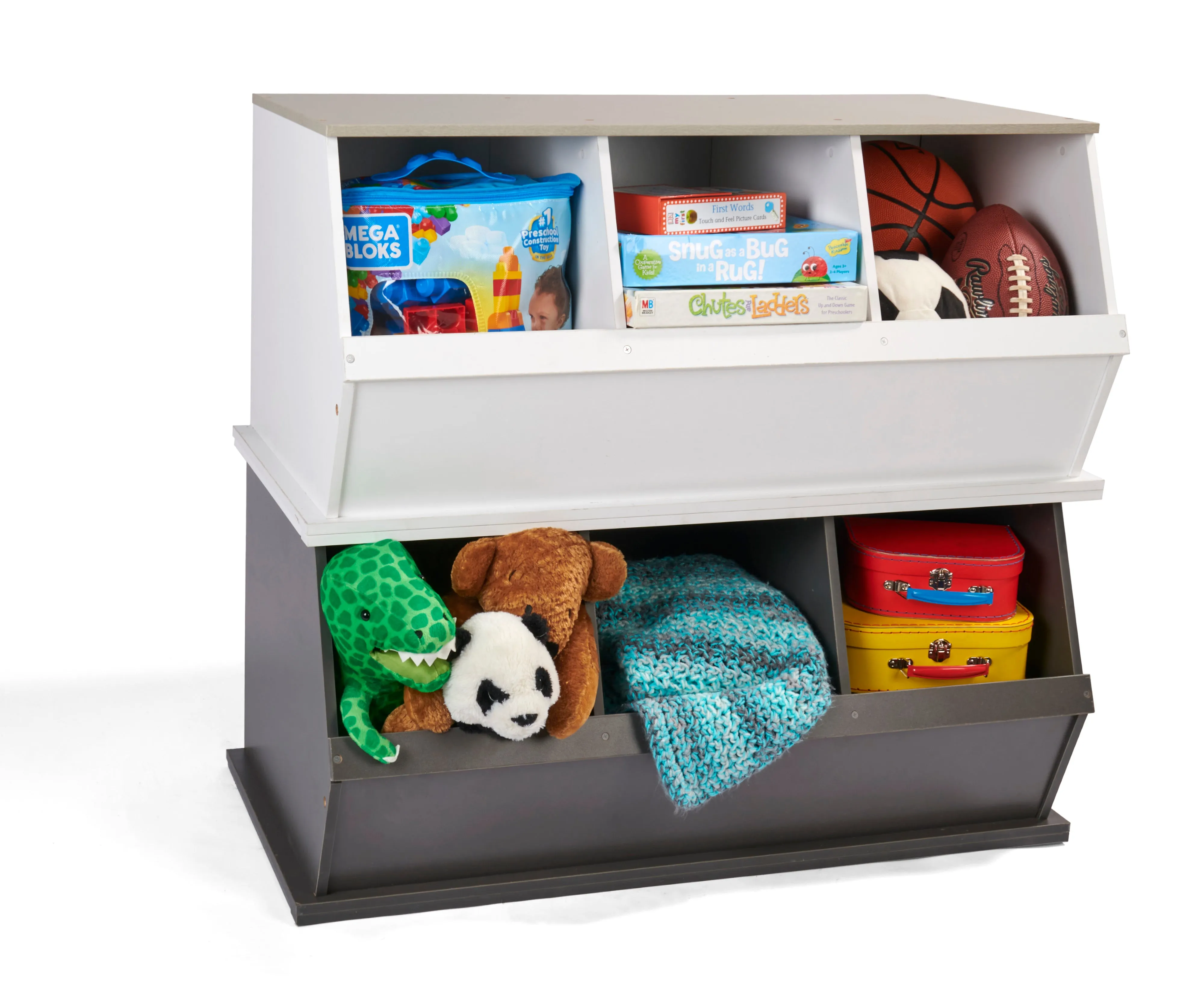 Badger Basket Three Bin Stackable Storage Cubby