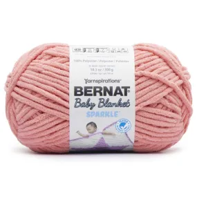 Bernat Baby Blanket Sparkle Yarn Rose Glow