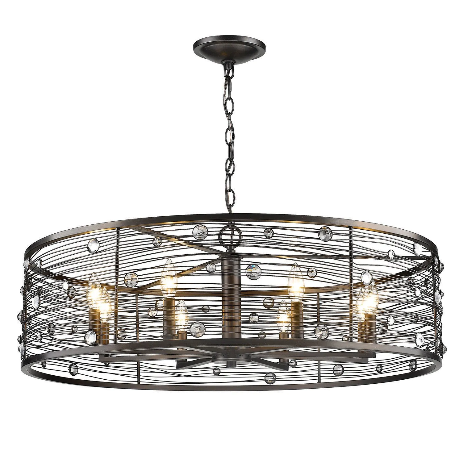 Bijoux 8SF Light Semi-Flush in Brushed Etruscan Bronze