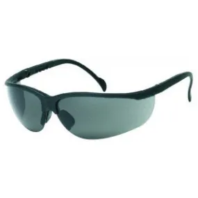 Black Frame - Gray Anti-Fog Lens - Soft Rubber Nose Buds - Adjustable Temples Safety Glasses