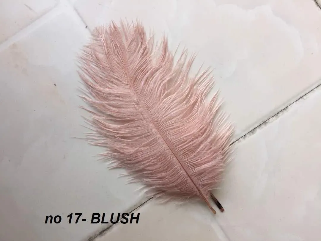 Blush pink feather fan - Great Gatsby wedding style 1920's - any colour as custom made by Crystal wedding uk