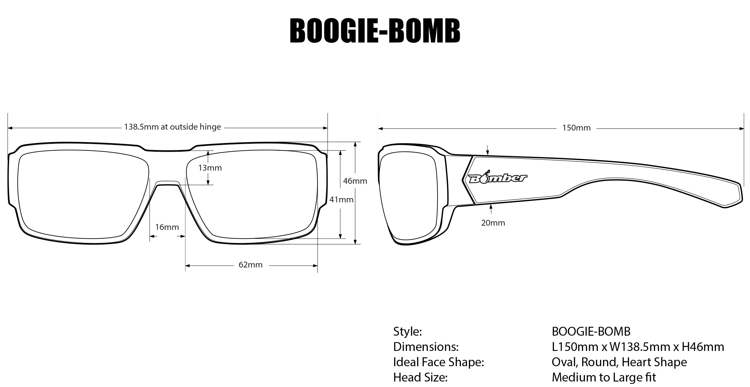 BOOGIE Safety - Bifocals Clear