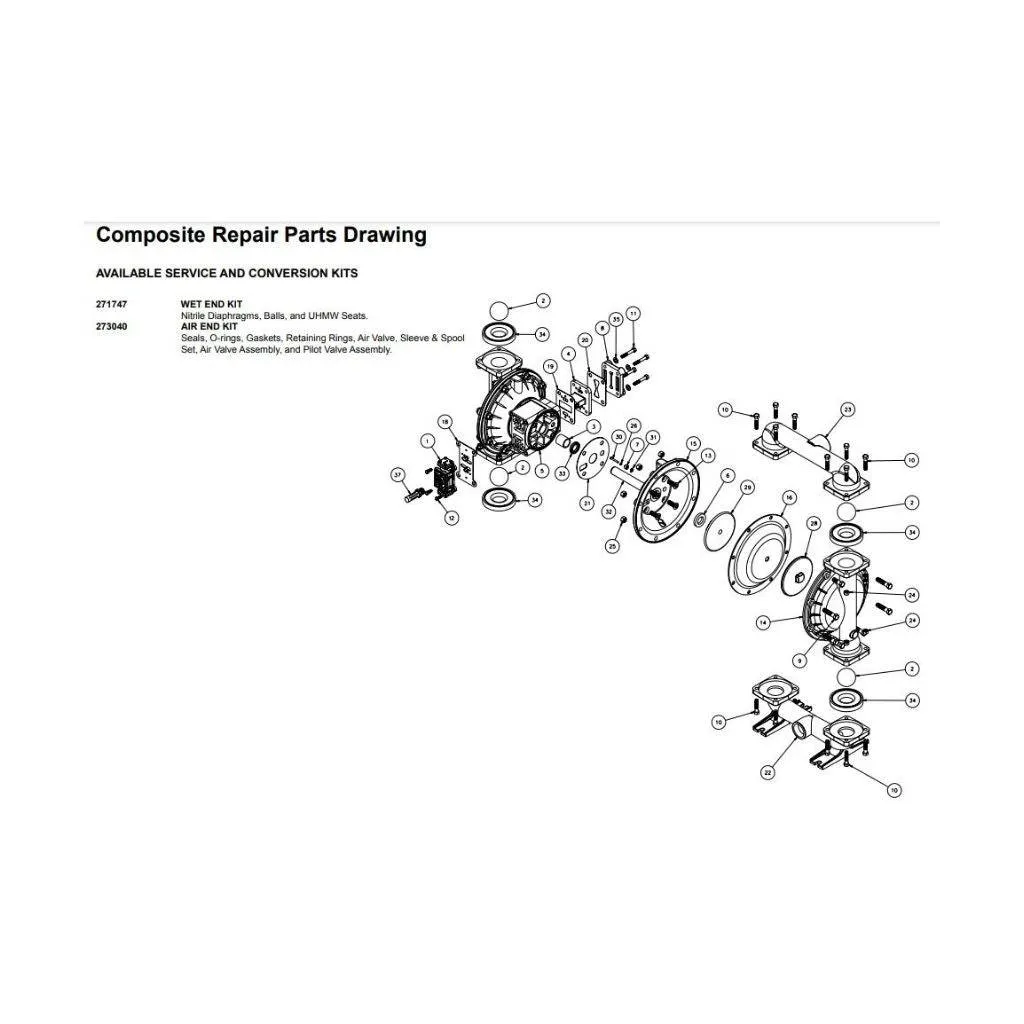 Buna Wet-End Kit for Diaphragm Pump Model 85621