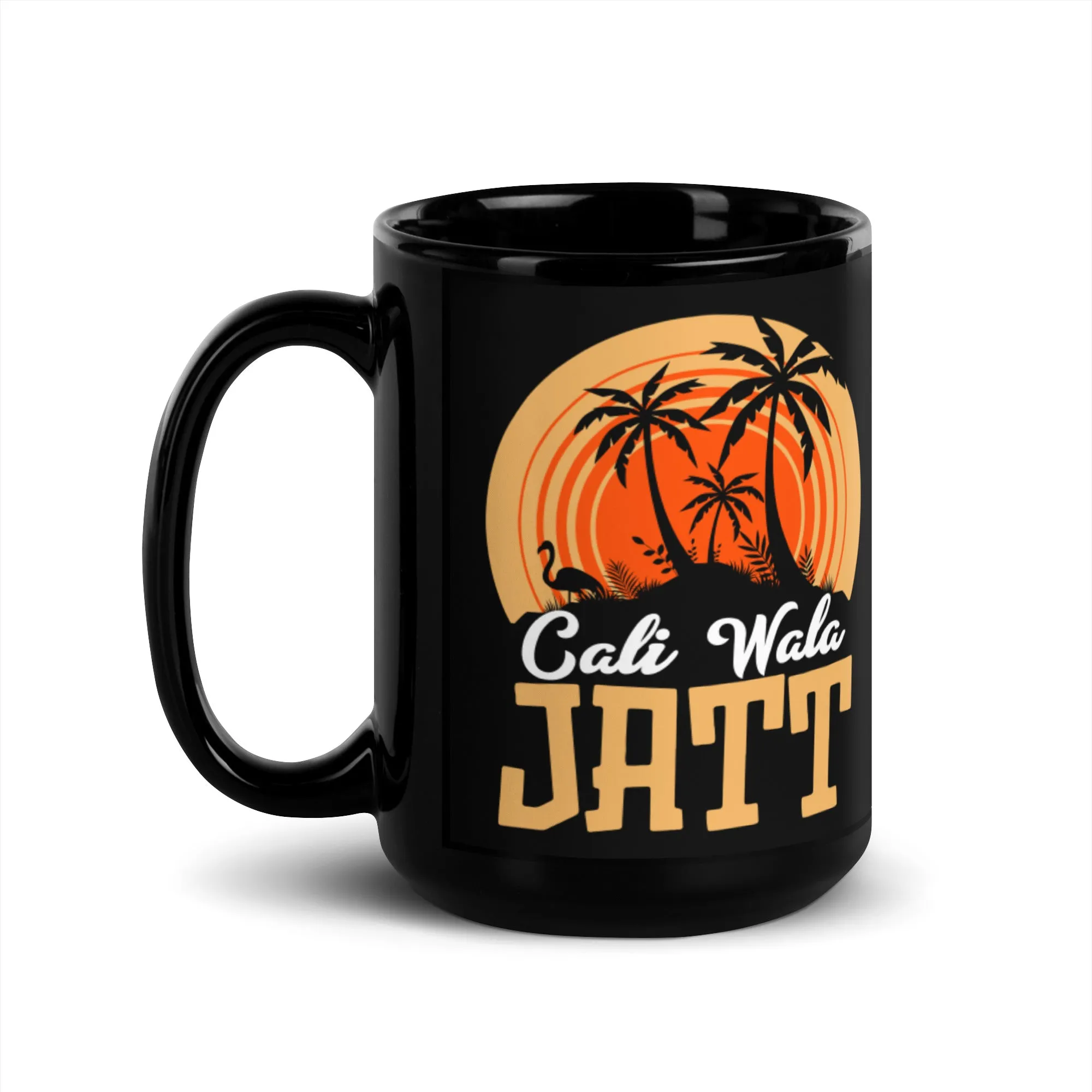 Cali Wala Black Glossy Mug